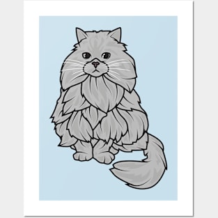 Grey Cat Posters and Art